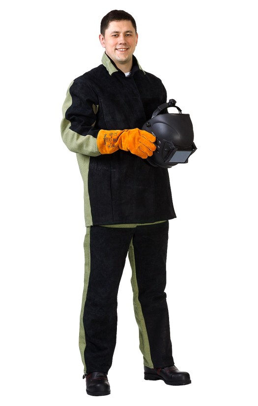 Костюм сварщика комбинированный со спилком (зимний) со съемным утеплителем