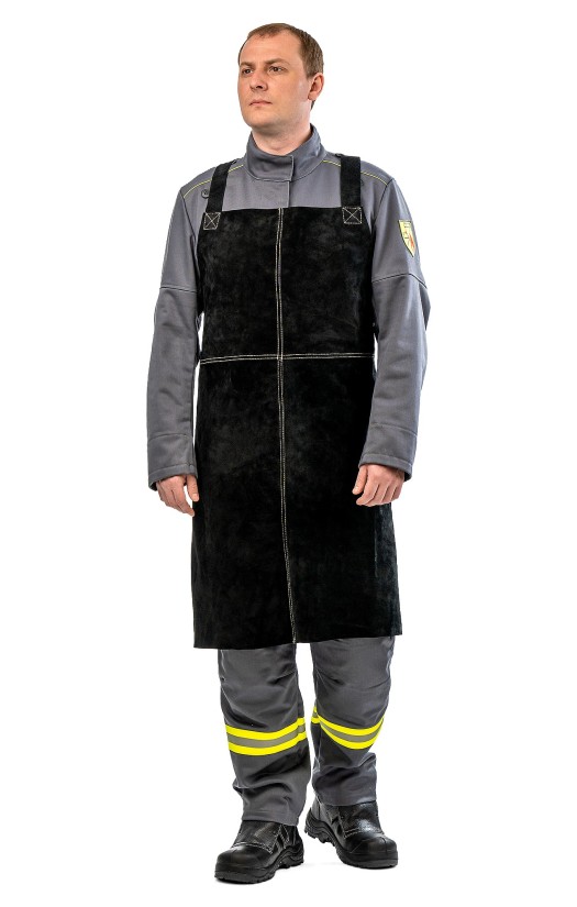Фартук сварщика спилковый для защиты от искр, брызг расплавленного металла