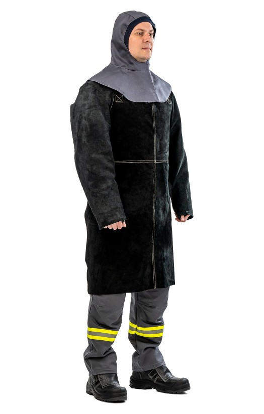 Фартук сварщика спилковый для защиты от искр, брызг расплавленного металла