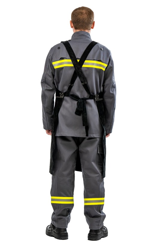 Фартук сварщика спилковый для защиты от искр, брызг расплавленного металла