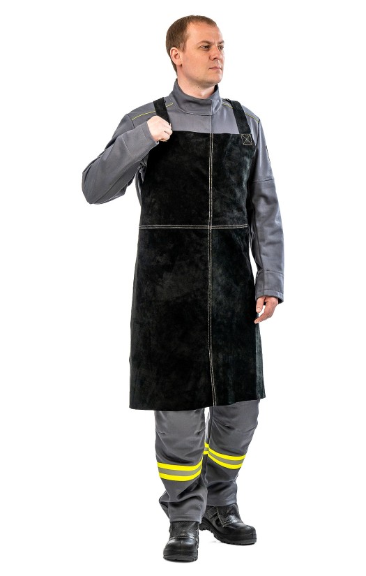 Фартук сварщика спилковый для защиты от искр, брызг расплавленного металла