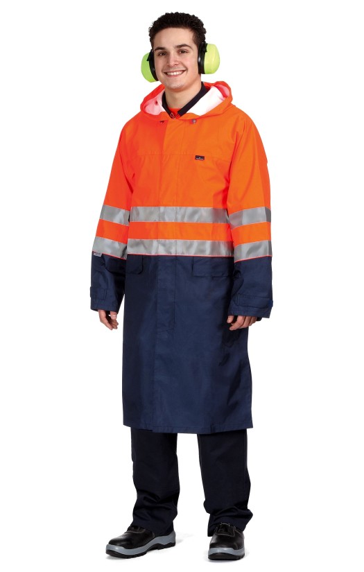 Плащ сигнальный «Абсолют» флуоресцентный оранжевый с темно-синим
