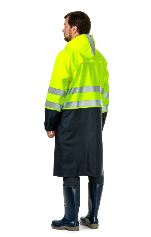 Плащ сигнальный «Абсолют» флуоресцентный желтый с темно-синим