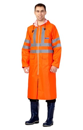 Плащ сигнальный влагозащитный «Экстра Вижен» (Extra Vision WPL) флуоресцентный оранжевый