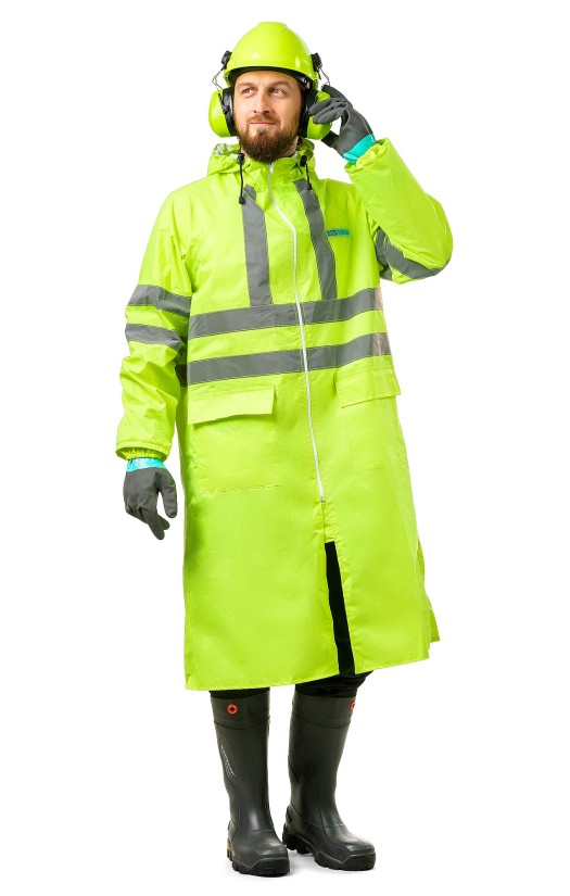 Плащ сигнальный влагозащитный «Экстра Вижен» (Extra Vision WPL) флуоресцентный желтый