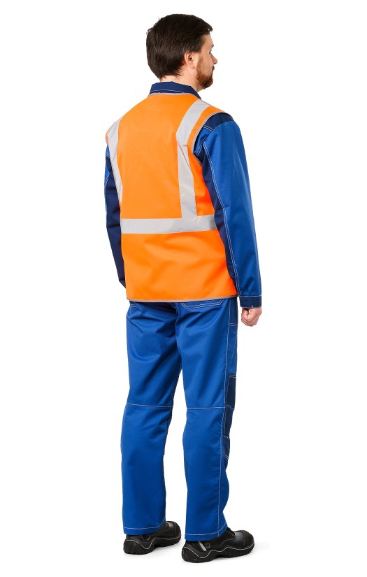 Жилет сигнальный «Эконом» флуоресцентный оранжевый