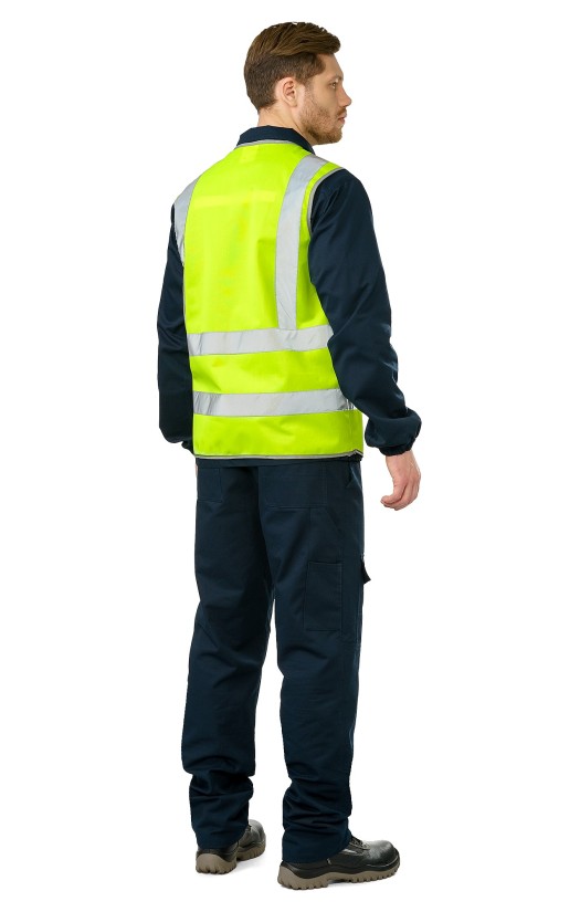 Жилет сигнальный повышенной видимости «Габарит-4» флуоресцентный желтый