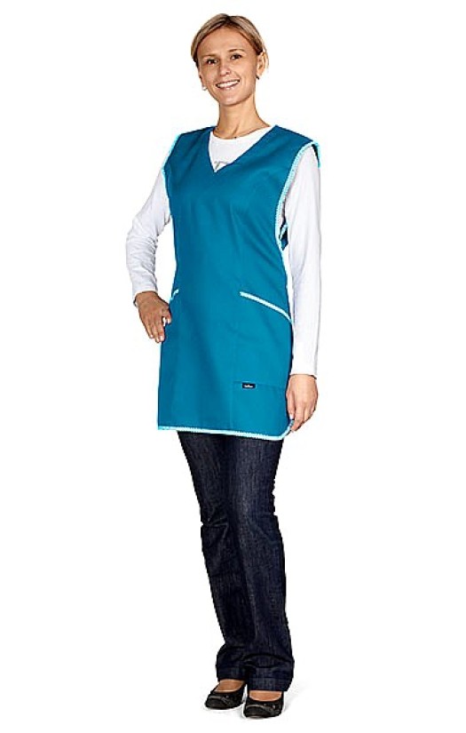 Фартук-сарафан женский бирюзовый