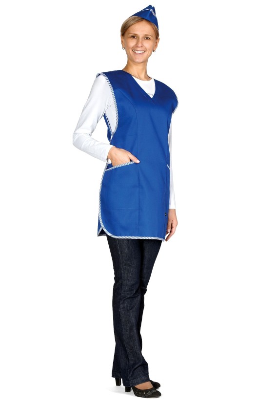 Фартук-сарафан женский васильковый