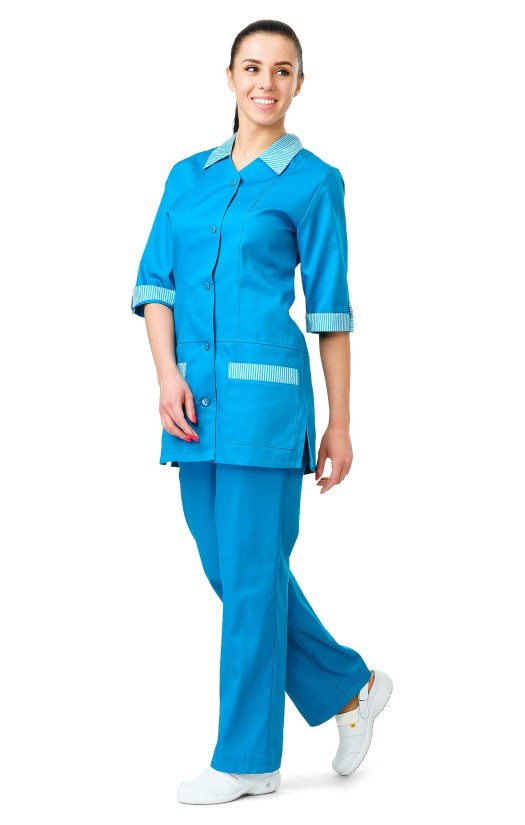 Костюм женский летний «Сервис» бирюзовый