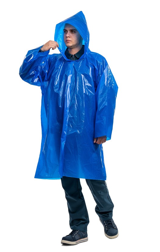 Плащ-дождевик «Люкс» п/э цв. синий