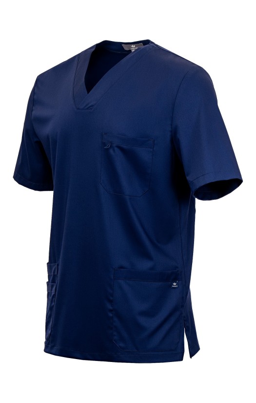 Блуза мужская «Лотос» синяя