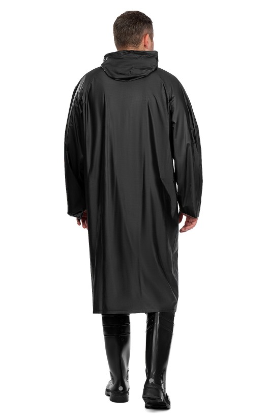 Дождевик-плащ Komfi ПВХ, черный