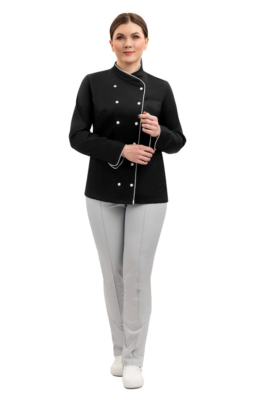 Куртка женская поварская «Прованс» черная