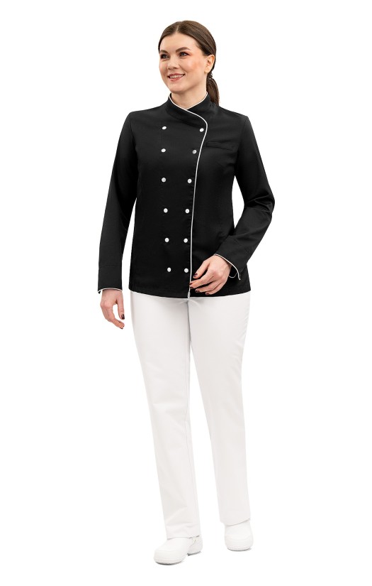 Куртка женская поварская «Прованс» черная