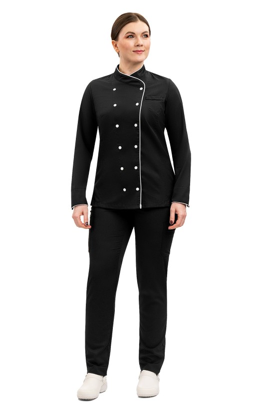 Куртка женская поварская «Прованс» черная