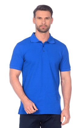 Сорочка с воротником «Поло» васильковая