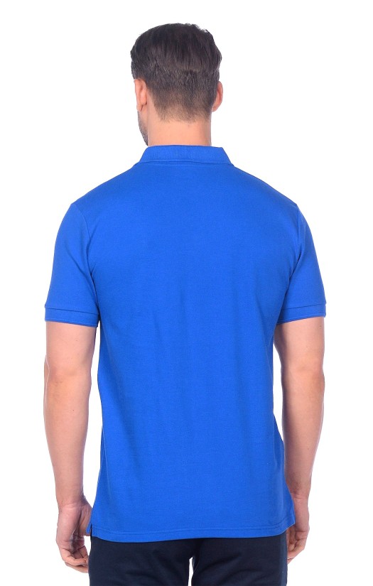 Сорочка с воротником «Поло» васильковая