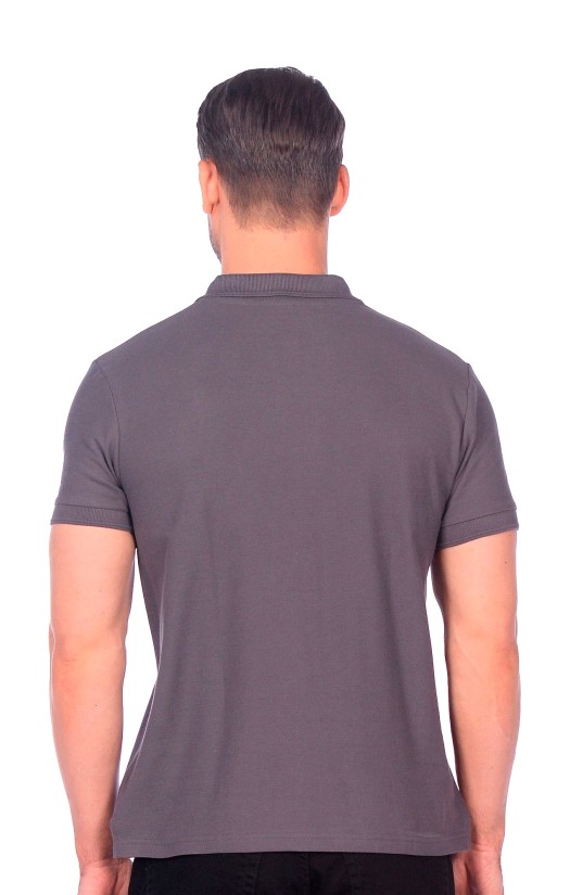 Сорочка с воротником «Поло» серая