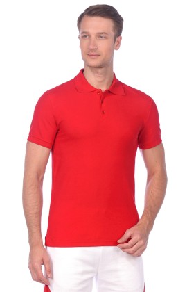 Сорочка с воротником «Поло» красная