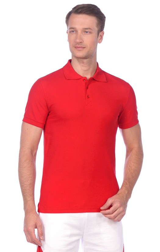 Сорочка с воротником «Поло» красная