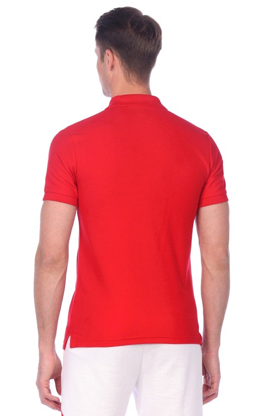 Сорочка с воротником «Поло» красная