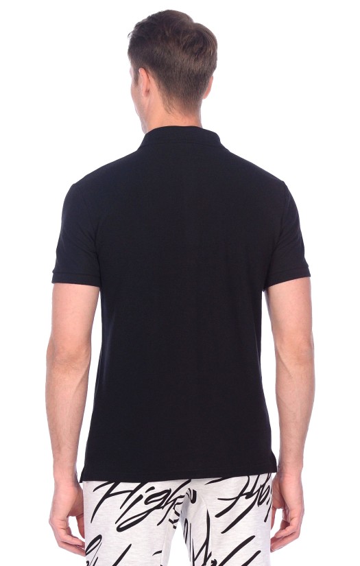 Сорочка с воротником «Поло» черная