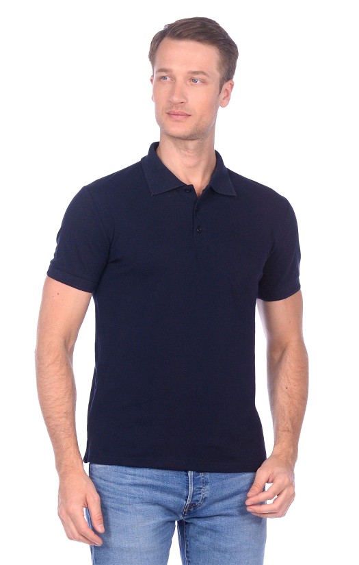 Сорочка с воротником «Поло» синяя