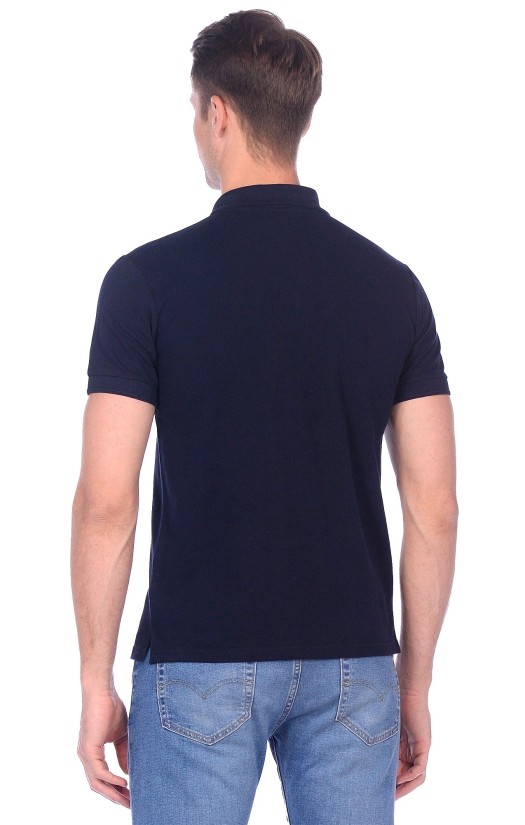 Сорочка с воротником «Поло» синяя