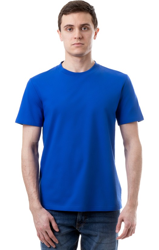 Футболка х/б васильковая