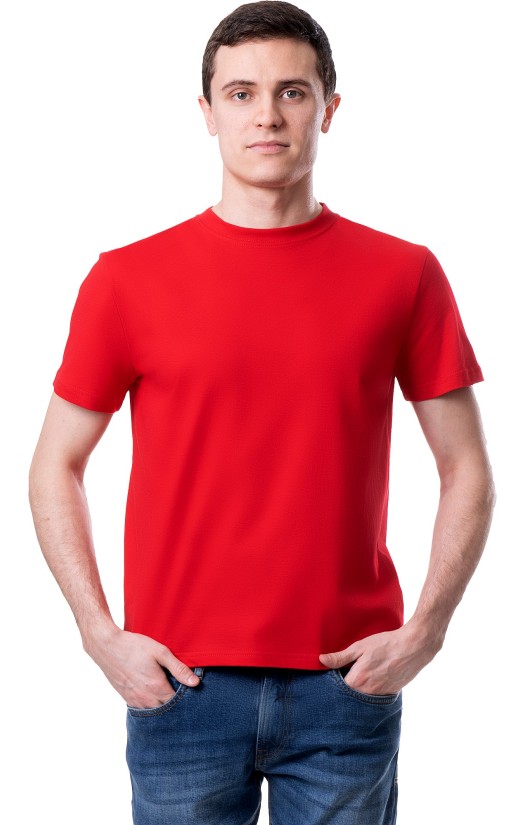 Футболка х/б красная