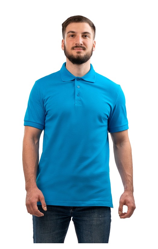 Сорочка с воротником «Поло» бирюзовая