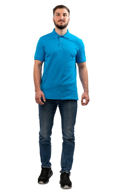 Сорочка с воротником «Поло» бирюзовая