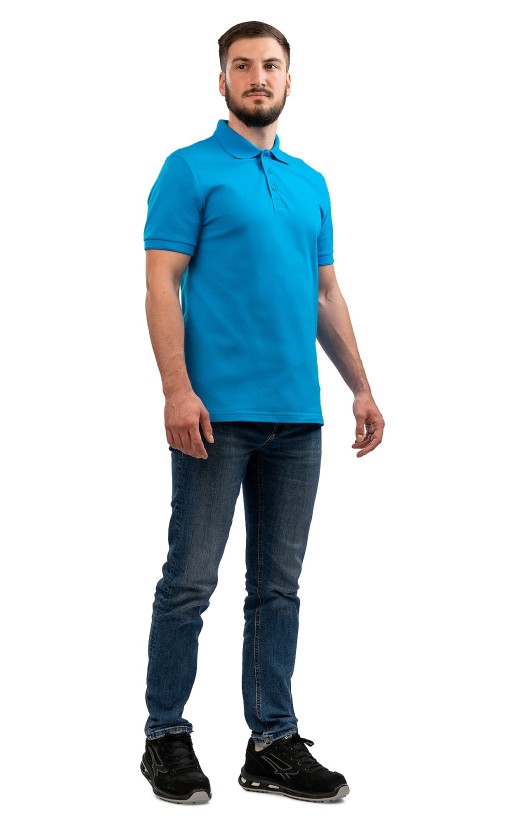 Сорочка с воротником «Поло» бирюзовая