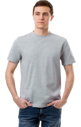 Футболка х/б серый меланж