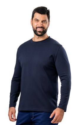 Футболка с длинным рукавом синяя