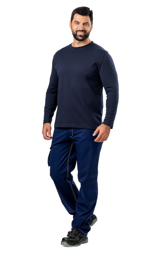 Футболка с длинным рукавом синяя