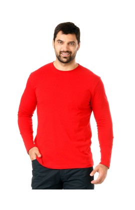 Футболка с длинным рукавом красная
