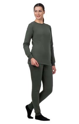 Комплект белья женского утепленного «Камыш» (трикотажное хлопчатобумажное полотно с начесом)