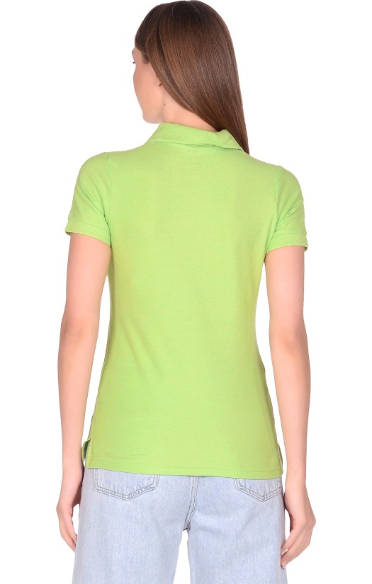 Блузка с воротником женская «Поло» салатовая