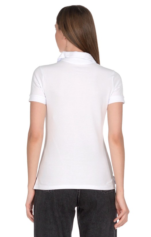 Блузка с воротником женская «Поло» белая