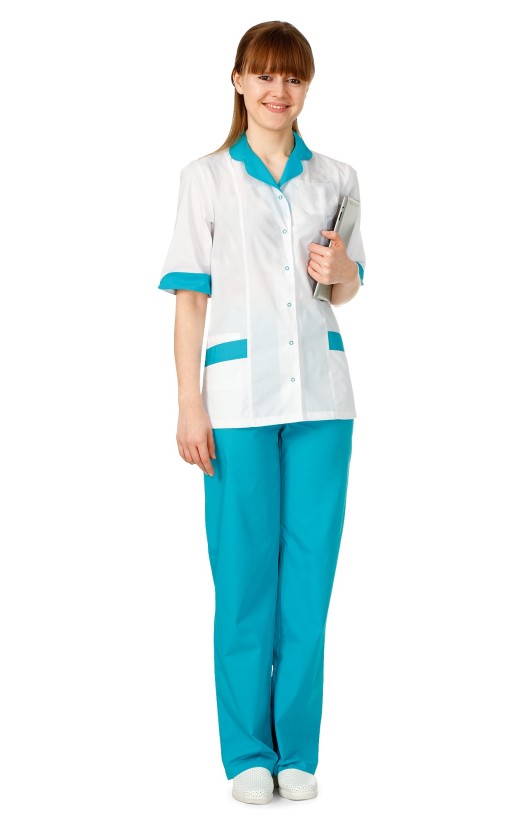 Брюки женские «Медик» бирюзовые