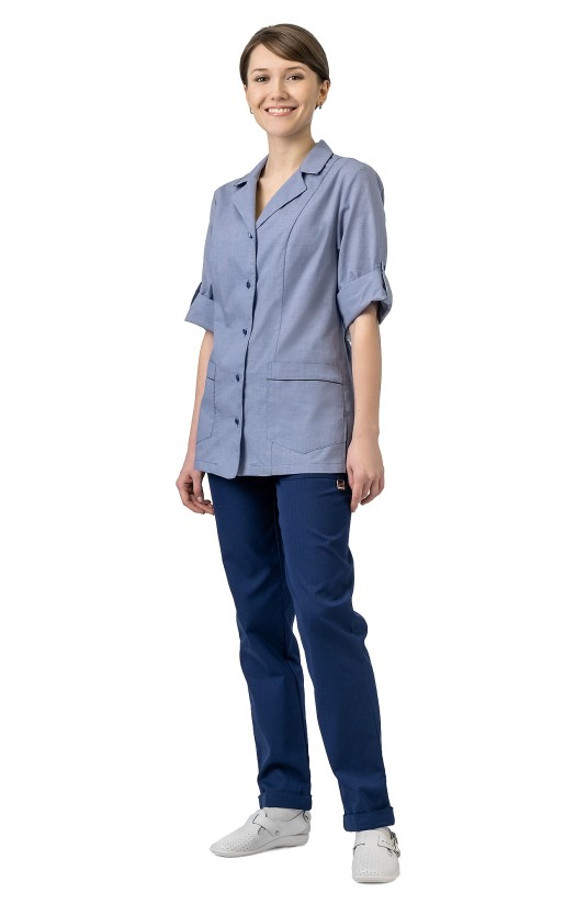 Жакет женский летний «Клининг» синий