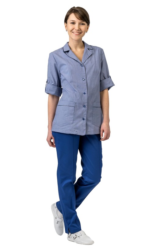 Жакет женский летний «Клининг» синий