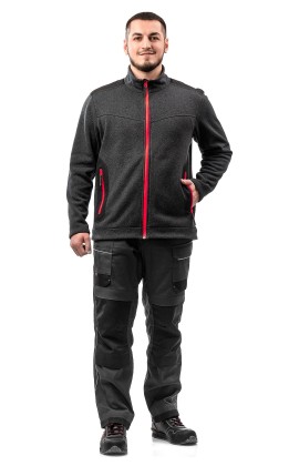 Куртка флисовая «Актив» серый меланж