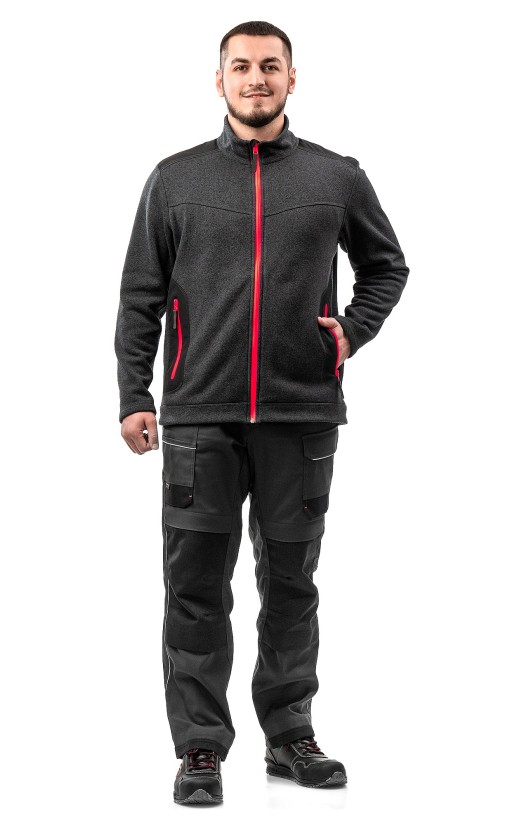 Куртка флисовая «Актив» серый меланж