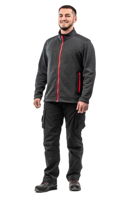 Куртка флисовая «Актив» серый меланж