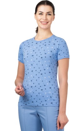 Футболка женская «Одуванчик» голубая