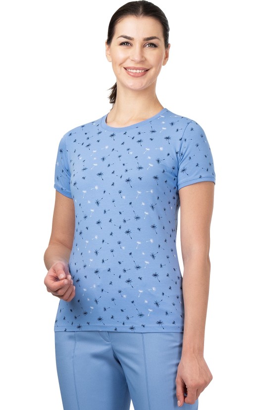 Футболка женская «Одуванчик» голубая