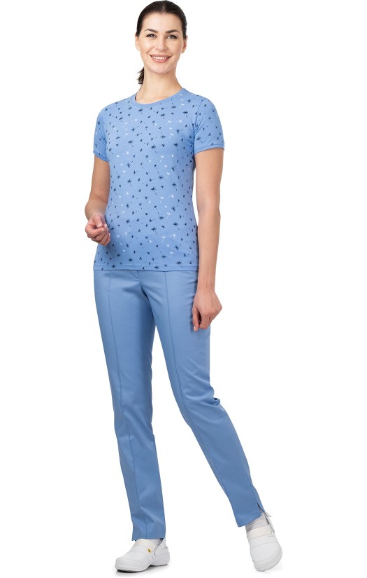 Футболка женская «Одуванчик» голубая